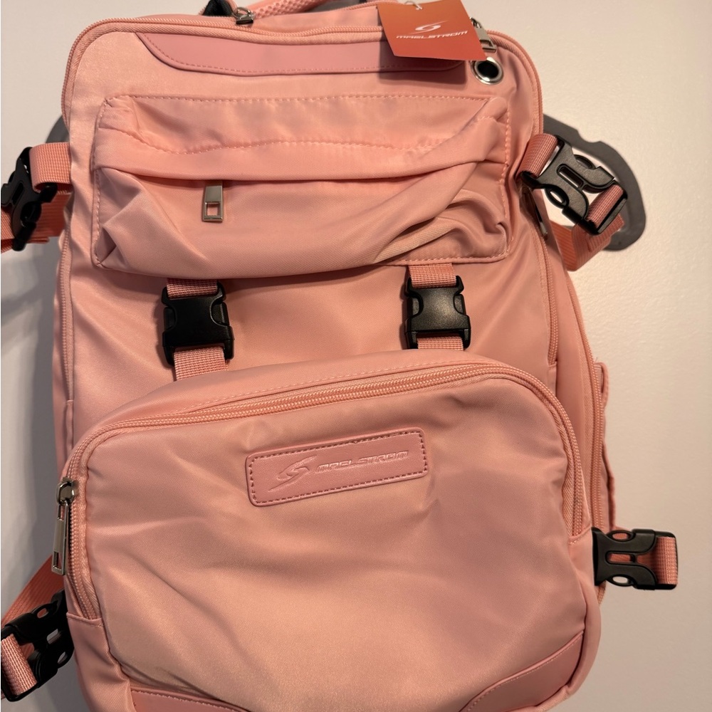 Women's Pink Multi-Pocket Backpack – Sporty Everyday Carry
